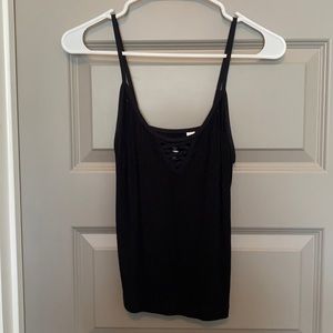 Me to We black ribbed tank